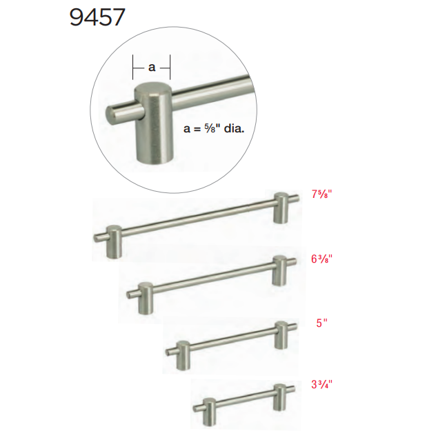 Omnia - Stainless Steel - 9457 Cabinet Pull
