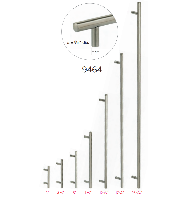 Omnia - Stainless Steel - 9464 Cabinet Pull