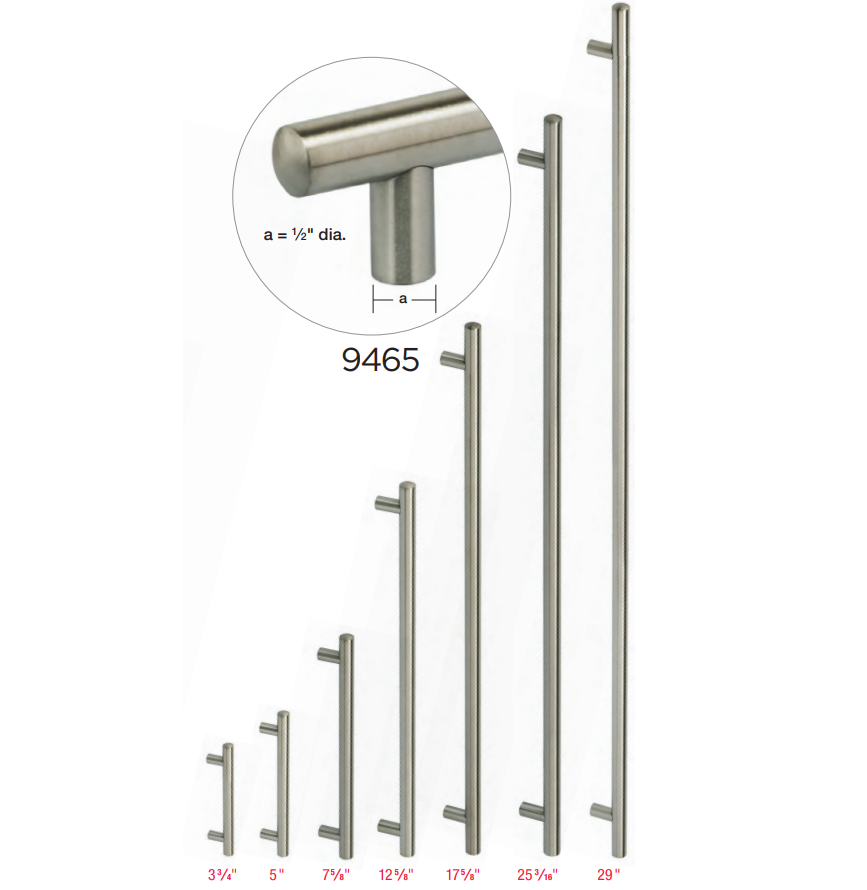 Omnia - Stainless Steel - 9465 Cabinet Pull