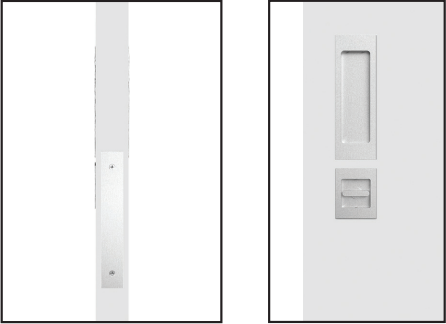 Accurate - Vertical Rod Sets - 9500VR Flush Pull Trim Concealed Fastener (Entry)