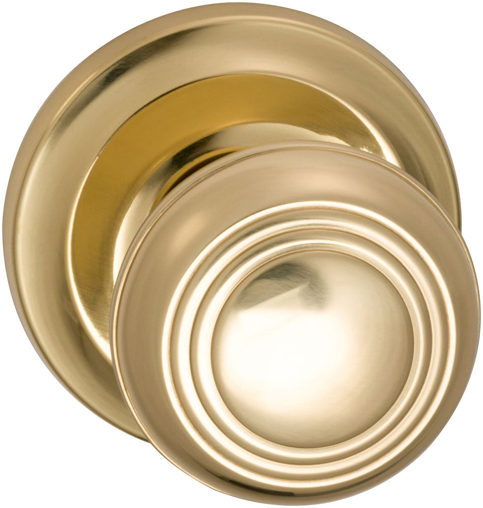 Omnia Style #970 Traditions Solid Brass Knob (with 671 Rose)