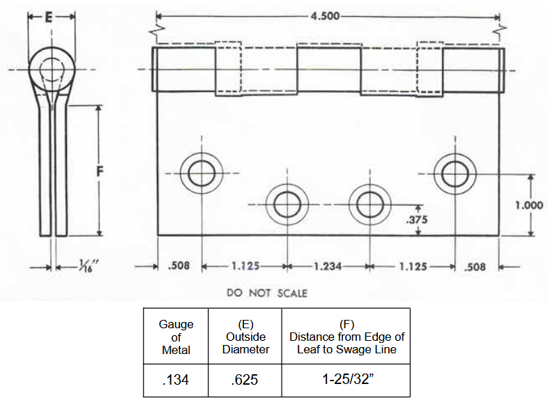 Omnia - Hinges - 985BB Solid Brass Ball Bearing Hinge (Each)