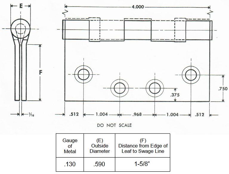 Omnia - Hinges - 985BB Solid Brass Ball Bearing Hinge (Each)