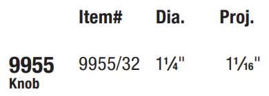 Omnia - Prodigy - 9955 Cabinet Knob