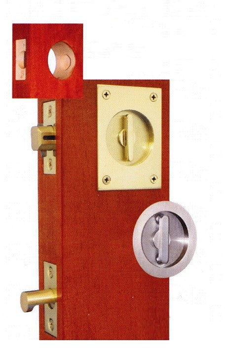 Accurate - Sliding & Pocket Door Sets - Tubular Set with Edge Pull (Privacy)