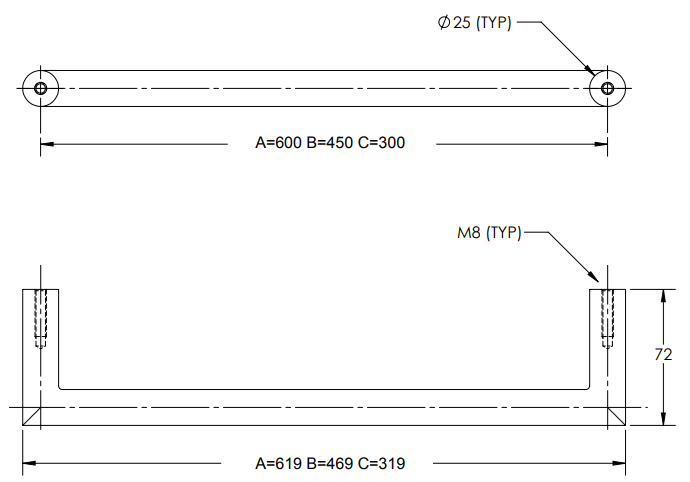 Linnea - Appliance Pulls - AP-255-25 Appliance Pull