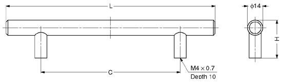 Sugatsune 26 Series Stainless Steel Handle Bar Pull