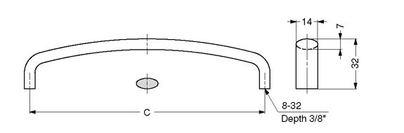 Sugatsune EK-R Stainless Steel Handle Pull