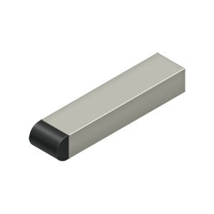 Deltana - Baseboard Stops - 4" Contemporary Half-Cylinder Tip Baseboard Door Bumper