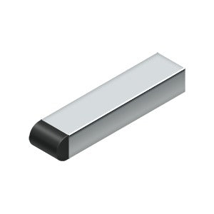 Deltana - Baseboard Stops - 4" Contemporary Half-Cylinder Tip Baseboard Door Bumper