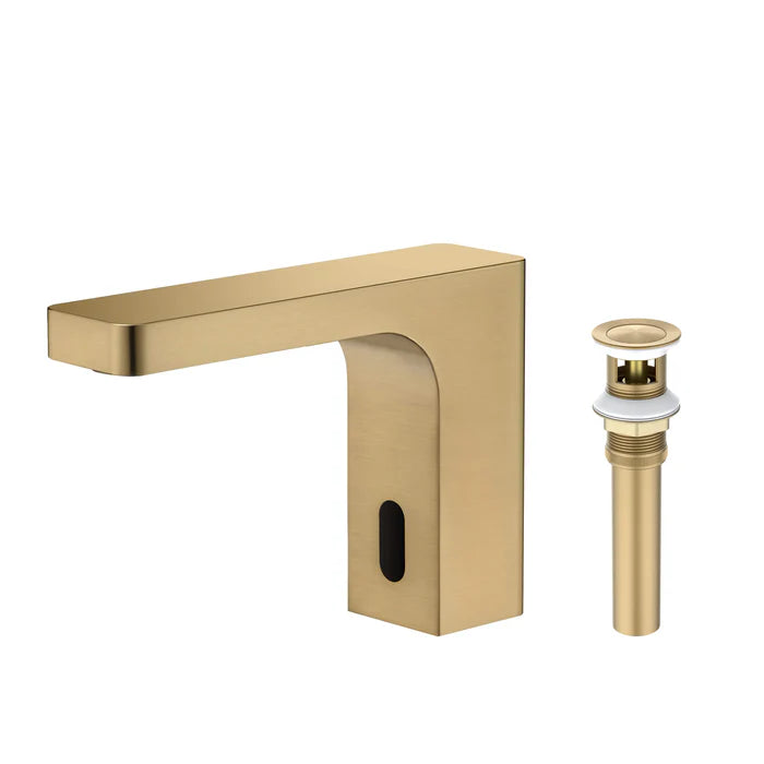 Casa Fixtures - Bathroom Faucet - Fusion Touchless Bathroom Vanity Sink Faucet with Pop-Up Drain - Plug-In or Battery Powered (CBF-1030)