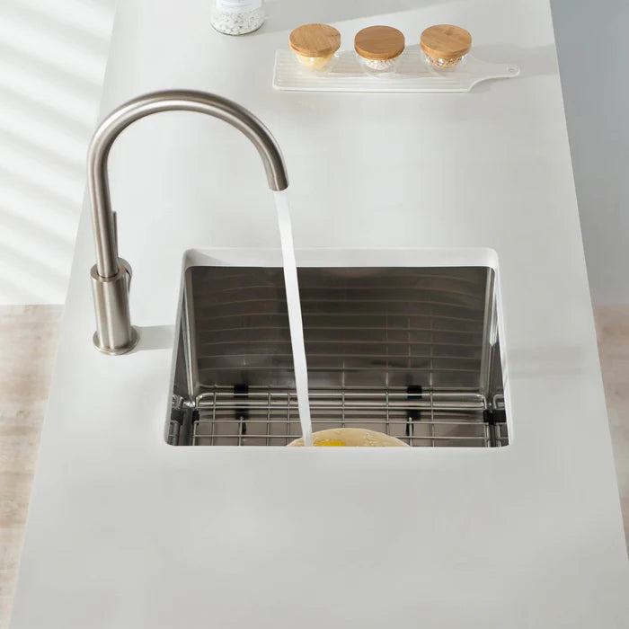 Casa Fixtures - Kitchen Sinks - 16" Handcrafted Undermount Single Bowl 16 gauge Stainless Steel Kitchen Sink (C1-16S)