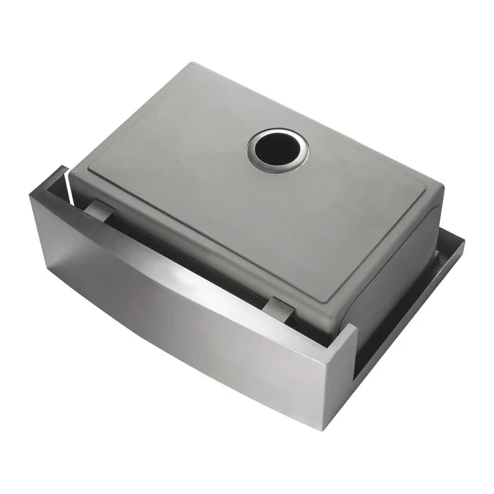 Casa Fixtures - Kitchen Sinks - 30" Handcrafted Farmhouse Apron Single Bowl Stainless Steel Kitchen Sink (C1-30SF)