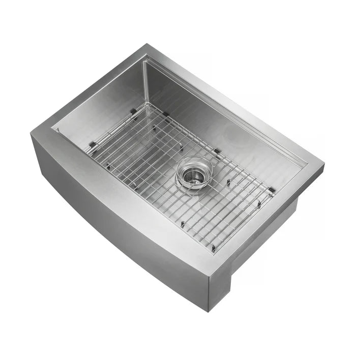 Casa Fixtures - Kitchen Sinks - 30" Farmhouse Apron Single Bowl Stainless Steel Workstation Kitchen Sink (C1-30SFT)