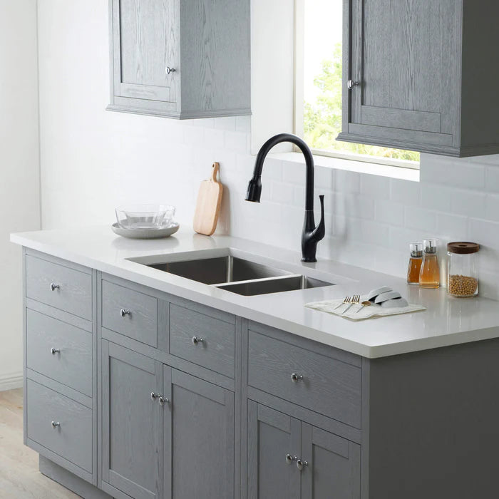 Casa Fixtures - Kitchen Sinks - 32-3/4" Handcrafted Undermount Double Bowl Stainless Steel Kitchen Sink (C1-33DBS)