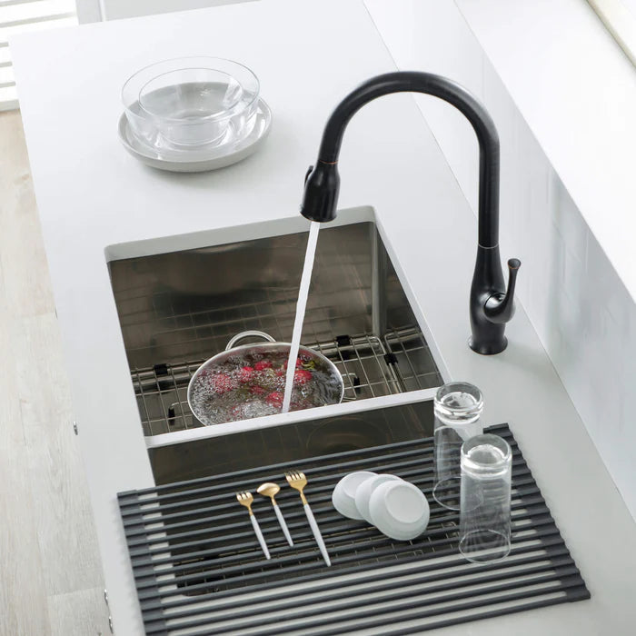 Casa Fixtures - Kitchen Sinks - 32-3/4" Handcrafted Undermount Double Bowl Stainless Steel Kitchen Sink (C1-33DBS)