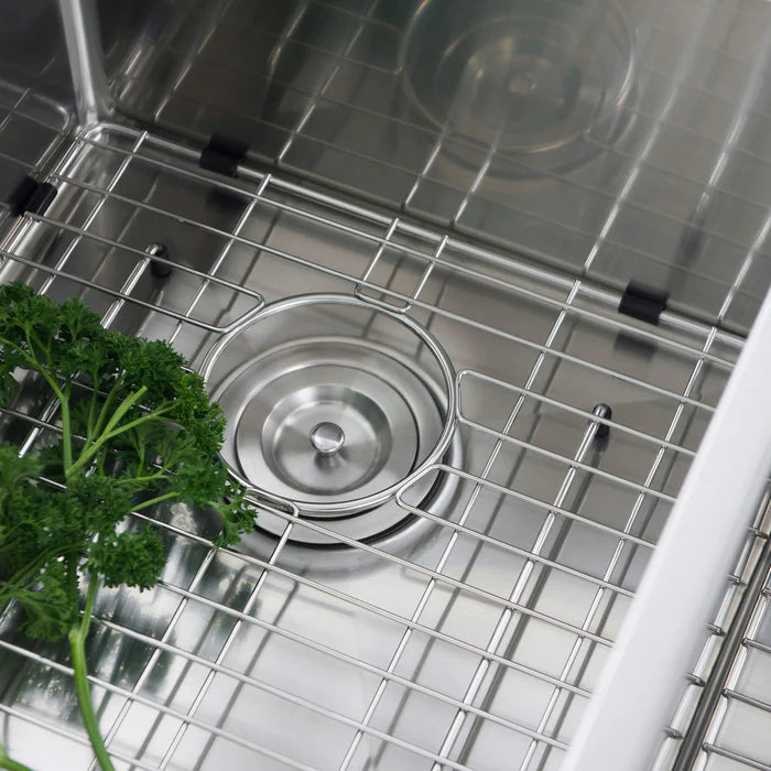 Casa Fixtures - Kitchen Sinks - 32-3/4" Handcrafted Undermount Double Bowl Stainless Steel Kitchen Sink (C1-33DEQ)