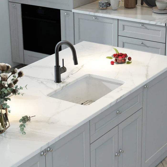 Casa Fixtures - Kitchen Sinks - Nova 27" Fireclay Single Bowl Kitchen Drop-In/Undermount Sink (C2-27S)
