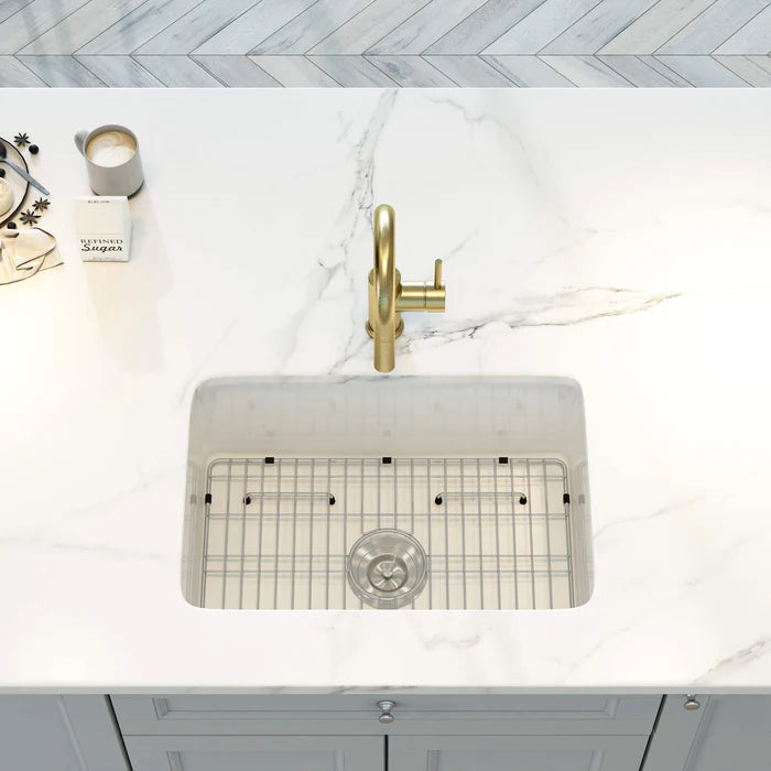 Casa Fixtures - Kitchen Sinks - Nova 27" Fireclay Single Bowl Kitchen Drop-In/Undermount Sink (C2-27S)