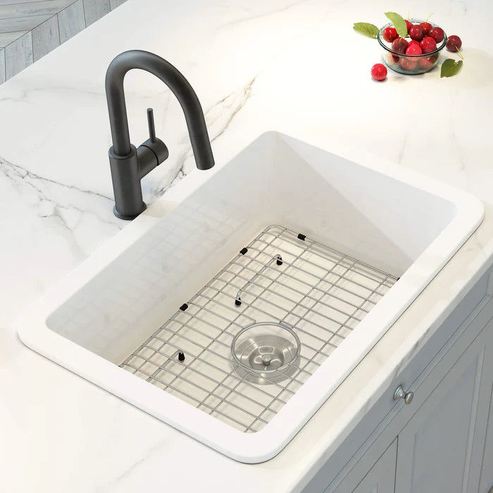 Casa Fixtures - Kitchen Sinks - Nova 27" Fireclay Single Bowl Kitchen Drop-In/Undermount Sink (C2-27S)