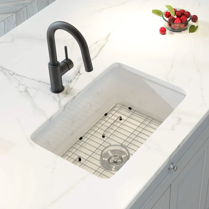 Casa Fixtures - Kitchen Sinks - Nova 27" Fireclay Single Bowl Kitchen Drop-In/Undermount Sink (C2-27S)