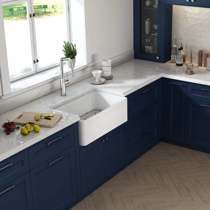 Casa Fixtures - Kitchen Sinks - Arch 30" Reversible Fireclay Single Bowl Kitchen Farmhouse Sink (C2-30SFAR)