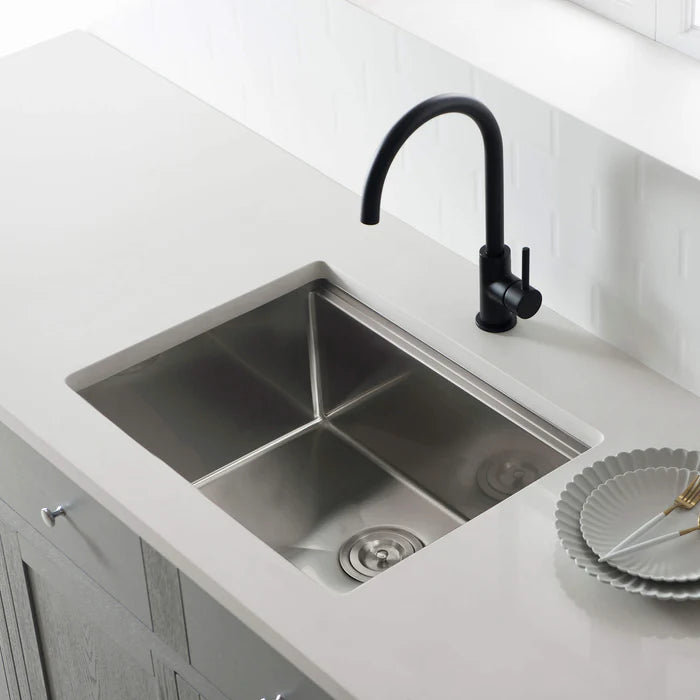 Casa Fixtures - Kitchen Sinks - 24" Handcrafted 316 Marine Grade Stainless Steel Single Bowl Workstation Undermount Kitchen Sink (C3-24ST)