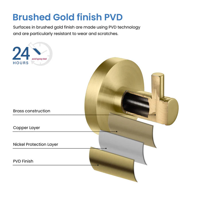 Casa Fixtures - Bathroom Accessories - Halo Bathroom Towel & Robe Hook (CBA-1401)