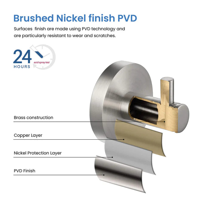 Casa Fixtures - Bathroom Accessories - Halo Bathroom Towel & Robe Hook (CBA-1401)