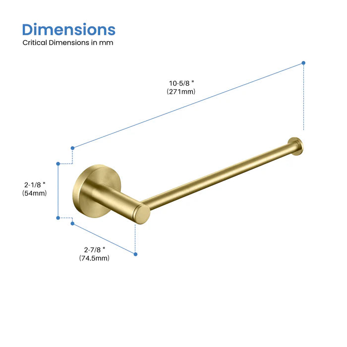 Casa Fixtures - Bathroom Accessories - Halo 10 inch Bathroom Towel Holder (CBA-1403)