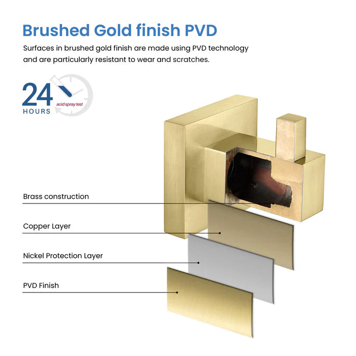 Casa Fixtures - Bathroom Accessories - Quadra Bathroom Towel & Robe Hook (CBA-1501)