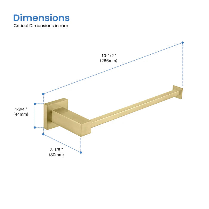 Casa Fixtures - Bathroom Accessories - Quadra 10 inch Bathroom Towel Holder (CBA-1503)
