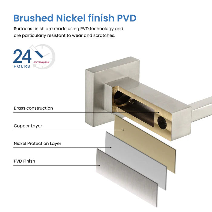 Casa Fixtures - Bathroom Accessories - Quadra 10 inch Bathroom Towel Holder (CBA-1503)