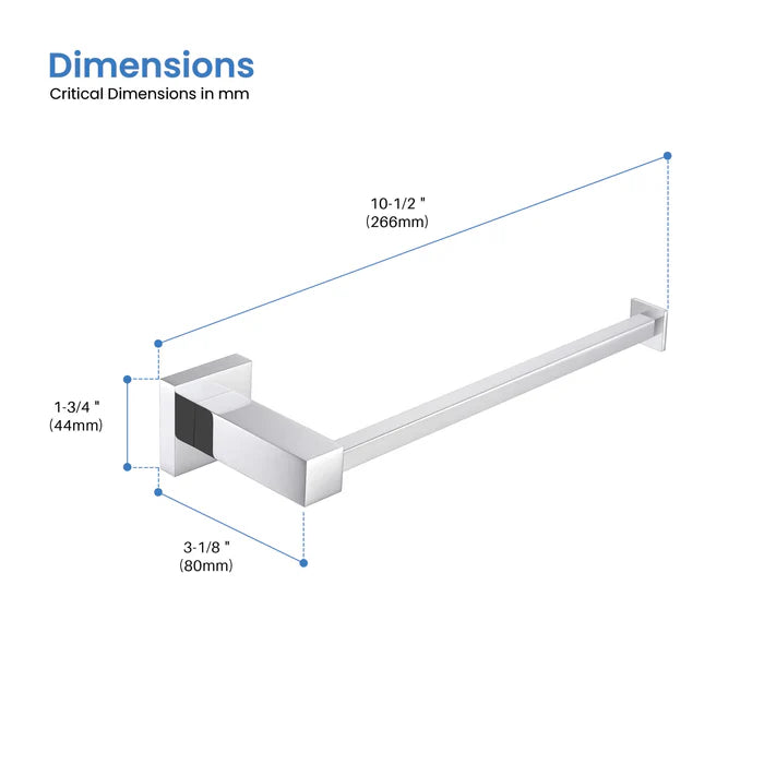 Casa Fixtures - Bathroom Accessories - Quadra 10 inch Bathroom Towel Holder (CBA-1503)
