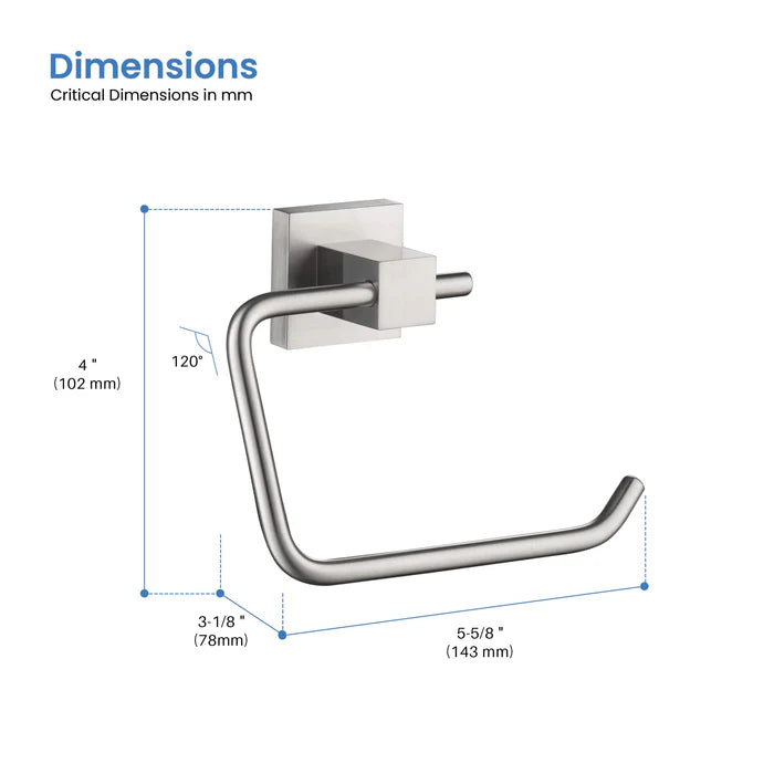 Casa Fixtures - Bathroom Accessories - Quadra Bathroom Toilet Paper Holder (CBA-1505)