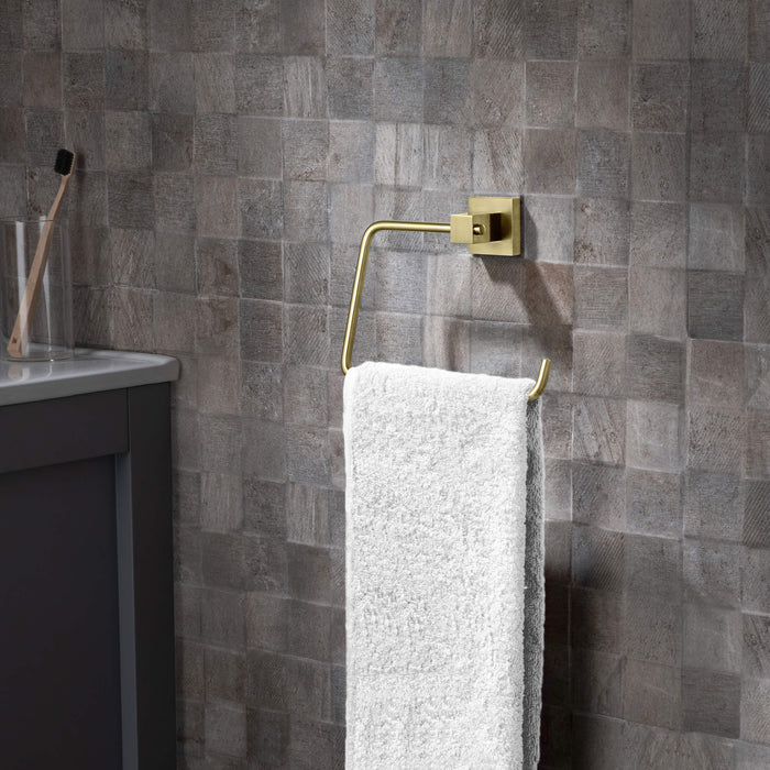 Casa Fixtures - Bathroom Accessories - Quadra Bathroom Towel Ring (CBA-1506)