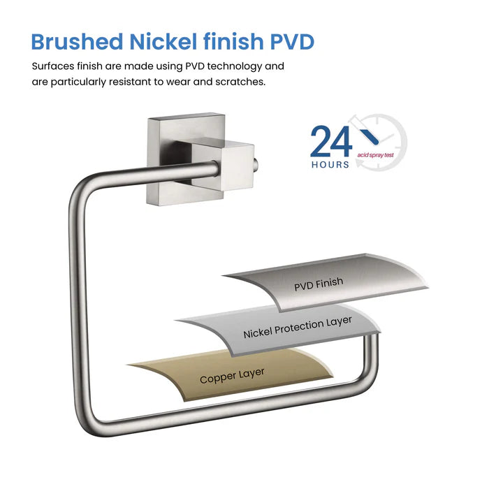 Casa Fixtures - Bathroom Accessories - Quadra Bathroom Towel Ring (CBA-1506)