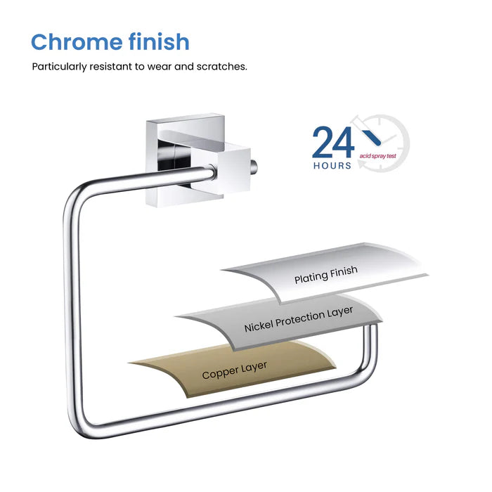 Casa Fixtures - Bathroom Accessories - Quadra Bathroom Towel Ring (CBA-1506)