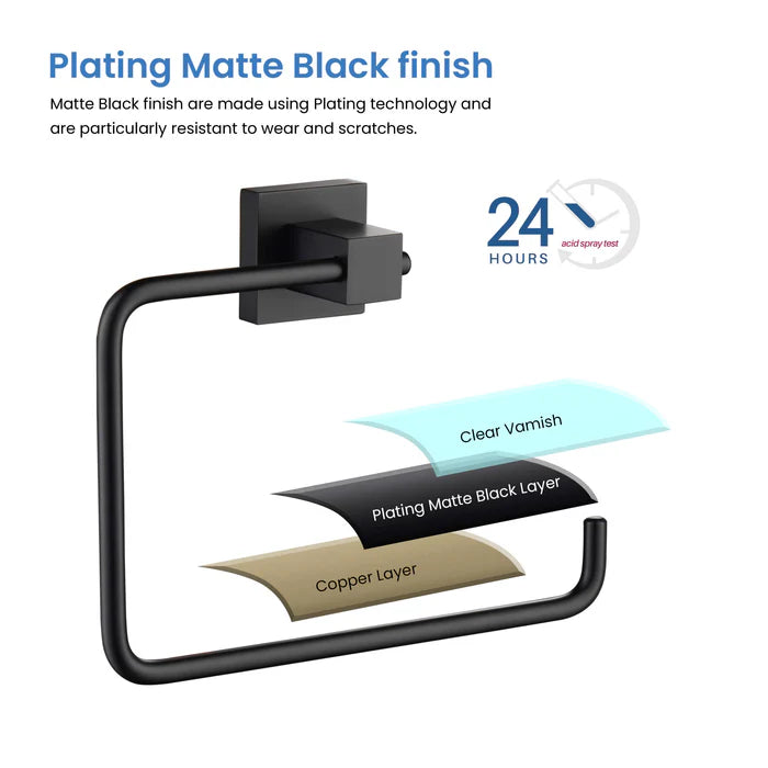 Casa Fixtures - Bathroom Accessories - Quadra Bathroom Towel Ring (CBA-1506)