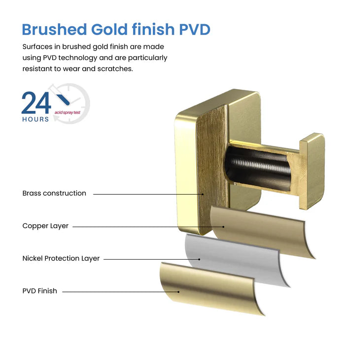 Casa Fixtures - Bathroom Accessories - Fusion Bathroom Towel & Robe Hook (CBA-1601)