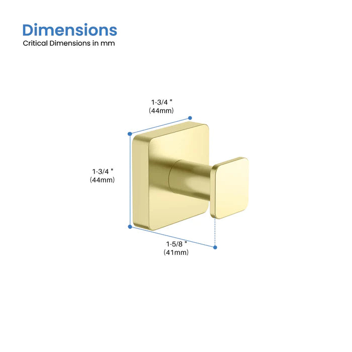 Casa Fixtures - Bathroom Accessories - Fusion Bathroom Towel & Robe Hook (CBA-1601)