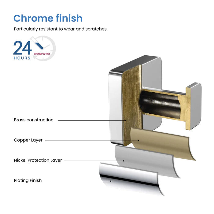 Casa Fixtures - Bathroom Accessories - Fusion Bathroom Towel & Robe Hook (CBA-1601)