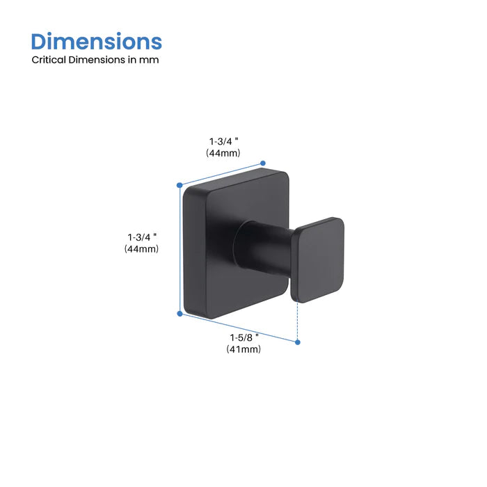Casa Fixtures - Bathroom Accessories - Fusion Bathroom Towel & Robe Hook (CBA-1601)