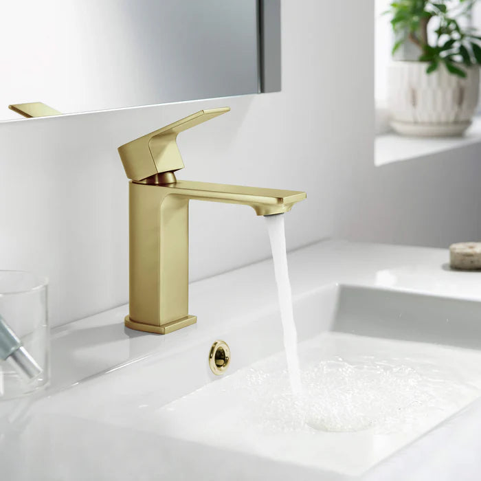 Casa Fixtures - Bathroom Faucet - Aurora Single Handle Bathroom Vanity Sink Faucet with Pop Up Drain (CBF-1001)