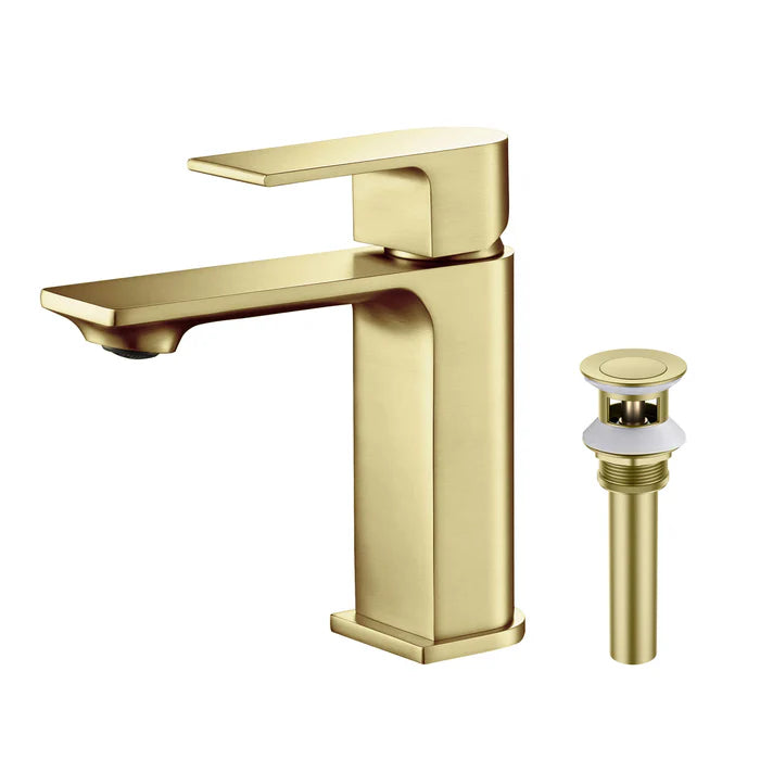 Casa Fixtures - Bathroom Faucet - Aurora Single Handle Bathroom Vanity Sink Faucet with Pop Up Drain (CBF-1001)