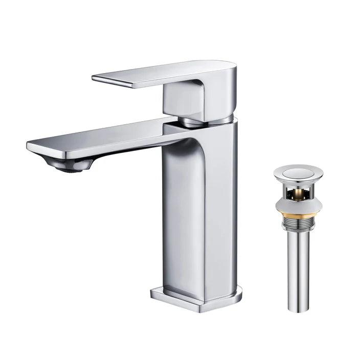 Casa Fixtures - Bathroom Faucet - Aurora Single Handle Bathroom Vanity Sink Faucet with Pop Up Drain (CBF-1001)