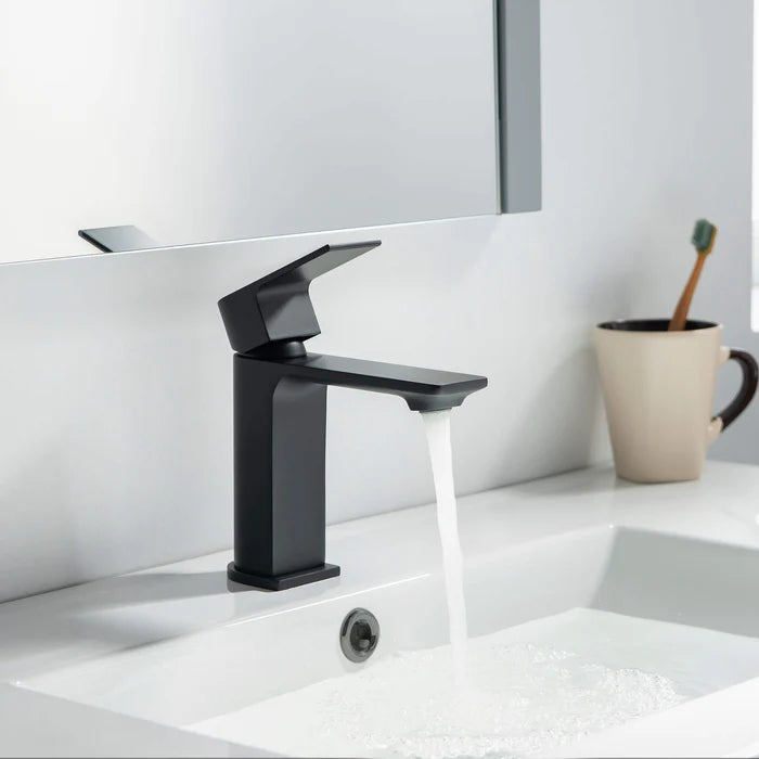 Casa Fixtures - Bathroom Faucet - Aurora Single Handle Bathroom Vanity Sink Faucet with Pop Up Drain (CBF-1001)