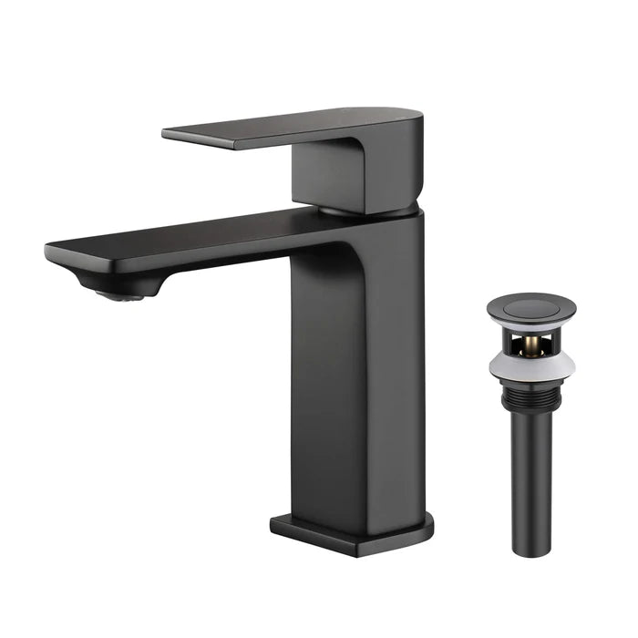 Casa Fixtures - Bathroom Faucet - Aurora Single Handle Bathroom Vanity Sink Faucet with Pop Up Drain (CBF-1001)