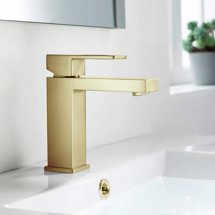 Casa Fixtures - Bathroom Faucet - Quadra Single Handle Bathroom Vanity Sink Faucet with Pop Up Drain (CBF-1002)