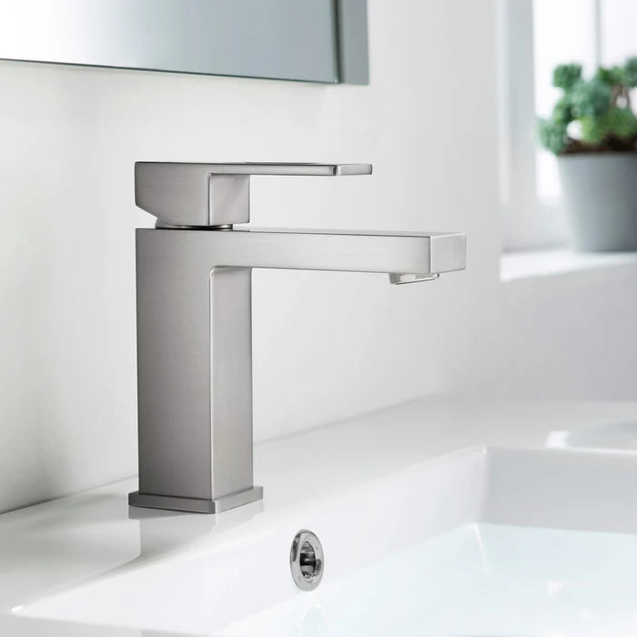 Casa Fixtures - Bathroom Faucet - Quadra Single Handle Bathroom Vanity Sink Faucet with Pop Up Drain (CBF-1002)